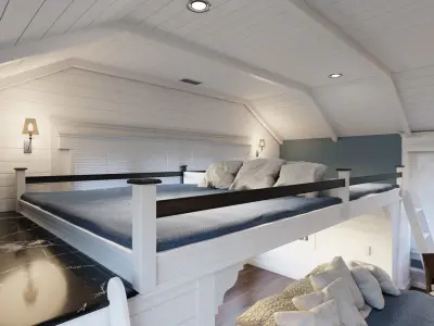 Beach Style Bedroom 3D model