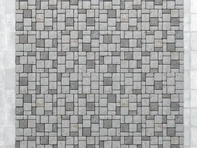 Paving stone old 3D model
