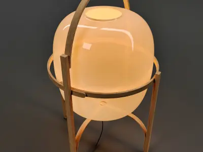 Floor lamp Low-poly 3D model 6