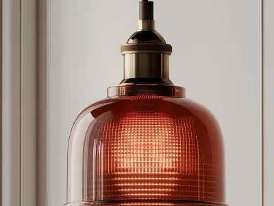 Sosie - Retro Europan Color Glass Pendant Light 3D model