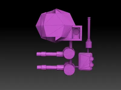 Twin Machinegun Turret 3D print model