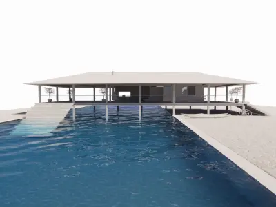 Casa Scene-villa-modern house 3D model