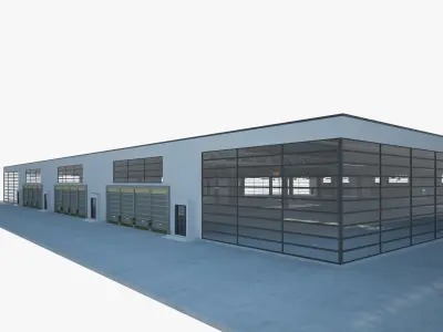 Exhibition Hall 3d Model 3D model