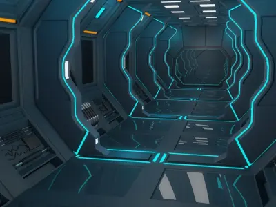 Sci Fi Interior 3D model 23