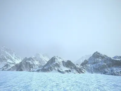 Background Landscapes Snow Low-poly 3D model