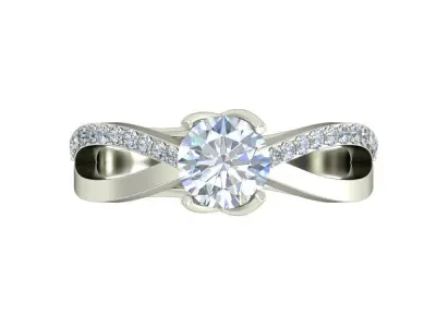 Women Wedding Engagement Two Band Ring 3D print model purchase