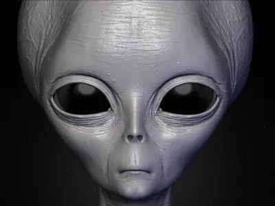 Realistic Alien 2 Sculpt 3D model