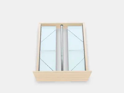 MALM Bed frame high w 4 storage boxes 2 Low-poly 3D model