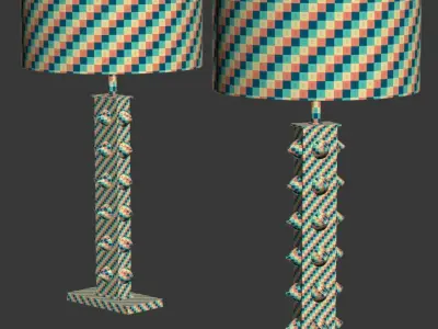 Pair of table Lamp by LA Studio  3D model