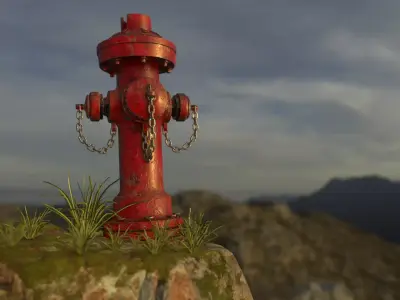 Fire Hydrant Low-poly 3D model Low-poly 3D model