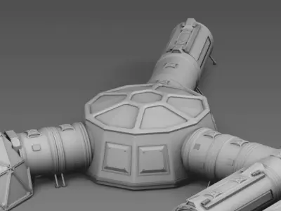 Martian modular base 3D print model