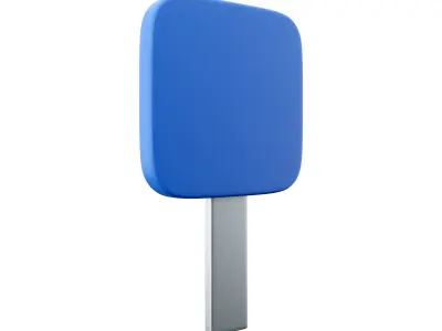 3d public toilet road sign 3D model