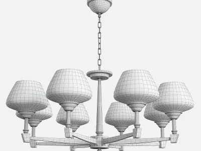 FASHION BRASS EXCLUSIVE CHANDELIER 2 Low-poly 3D model