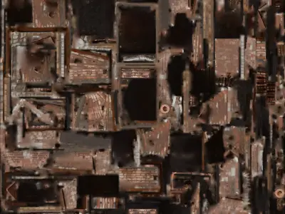 Rustic Brick Outdoor Oven 3D Model Masonry Cooking Station Low-poly 3D model