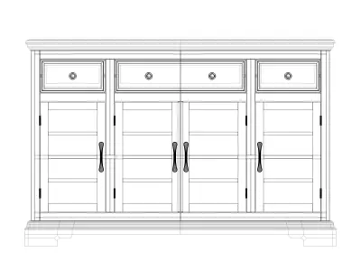 tv stand Low-poly 3D model