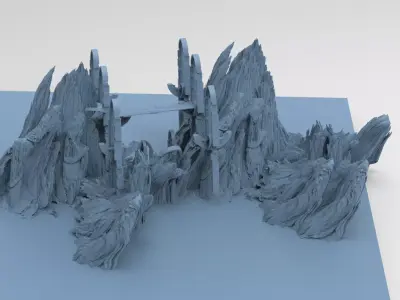 Mines of Moria halls  3D model