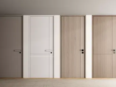 Door Modern bedroom-door-entrance door-wooden door 3D model purchase