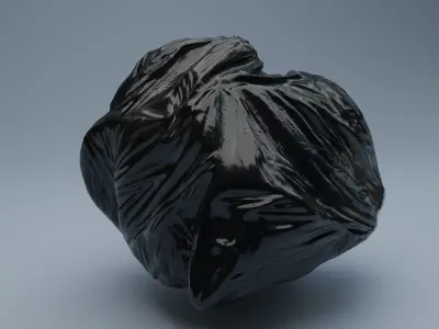 Trashbag - Big Low-poly 3D model