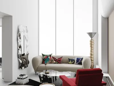 Living Room Interior Scene for 3DMAX and Corona 3D model  3D model by luckily