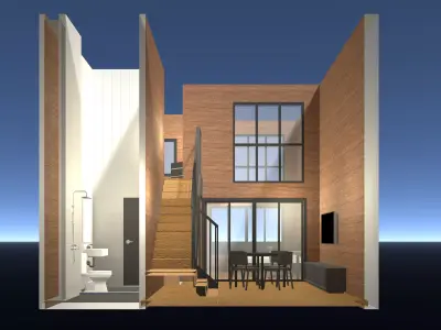 Double space apartment room 25-63 3D model