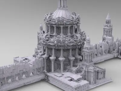 Baroque Fantasy london bridges 3D 3D model