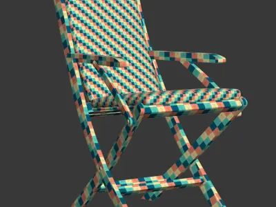 Alesso outdoor wooden dining chair  3D model