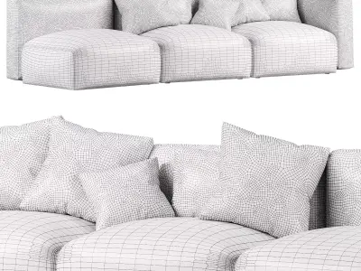 Sofa Fiocco by Flou 3D model