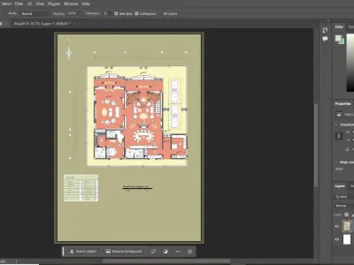 Classic Duplex Villa Plan 5 Bedrooms 4 Master  3D model