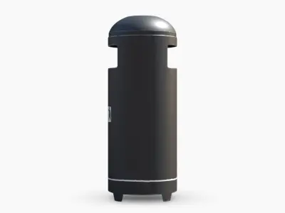 Cylinder Trashcan 3D model