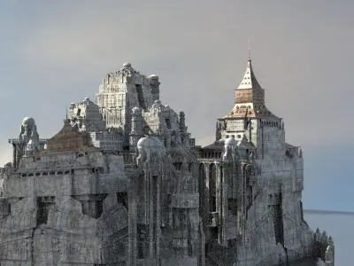 Sci fi Germanic Fantasy Architecture 3D model