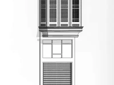 islamic arabic mashraba with revit family Low-poly 3D model