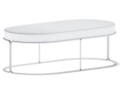 Bench withoud backrest Paradiso by iSimar 3D model