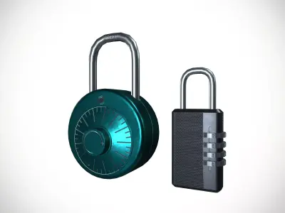 Locks Low-poly 3D model