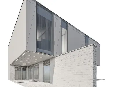 Modern house 12 - night 3D model