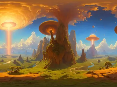 HDRI Alien Worlds Low-poly 3D model