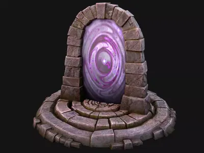Portal Arch Teleport to Dark Ender Land  for Unreal and Unity Low-poly 3D model