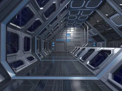 Sci fi Interior 4 3D model