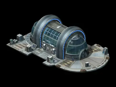 Spacecraft - small ground construction 07 3D model