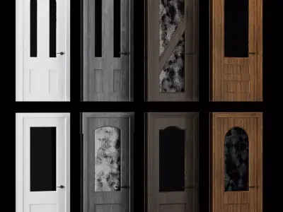 Door collection 40 pieces 3D model