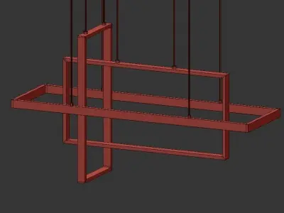 TILAN metal frame hanging from ceiling 3D model
