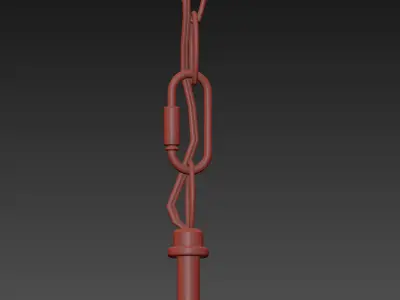 Clift Oversized Glass Pendant 3D model