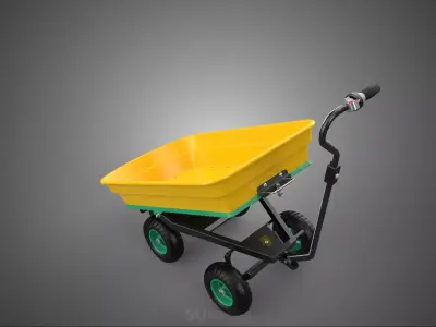 ELECTRIC DUMP CART CONSTRUCTION BUILDING SITE MATERIAL TRANSPORT 3D model