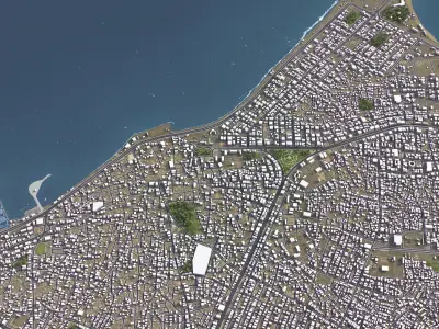 Al Hudaydah - 3D City Model Low-poly 3D model