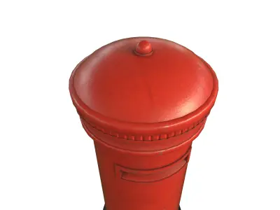 Postbox Low-poly 3D model