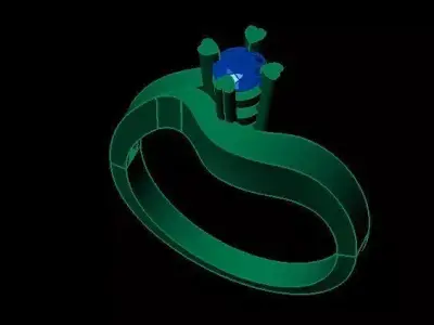 Diamond Ring 3D print model