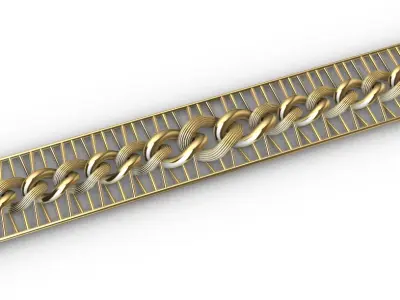 Gold bracelet chains new collection 33-42 3D print models 3D print model