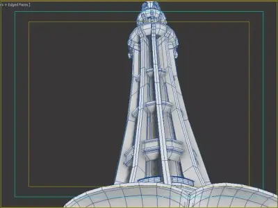 minar e pakistan 3d model Low-poly 3D model