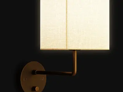 Lamp Wall Bedside Gubi Gravity Small Low-poly 3D model