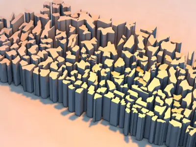 futuristic architecture set - 27 3D model