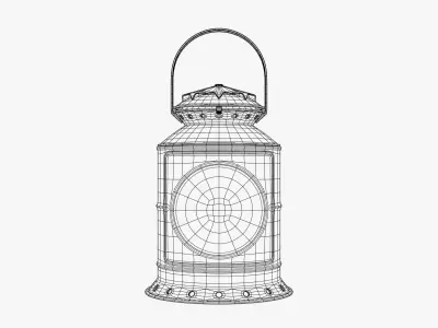 Vintage Railroad Lantern 3D model